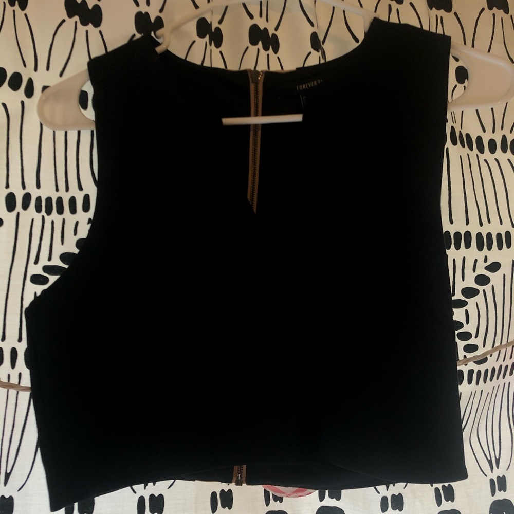 Black F21 Crop Top